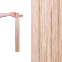 Premium gdollshair extension sample showcasing Iced Latte with silky smooth texture for flawless hair transformations.