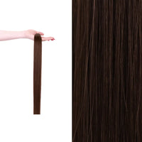 Premium gdollshair extension sample showcasing Hot Chocolate with silky smooth texture for flawless hair transformations.