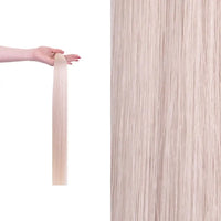 Premium gdollshair extension sample showcasing White Latte with silky smooth texture for flawless hair transformations.
